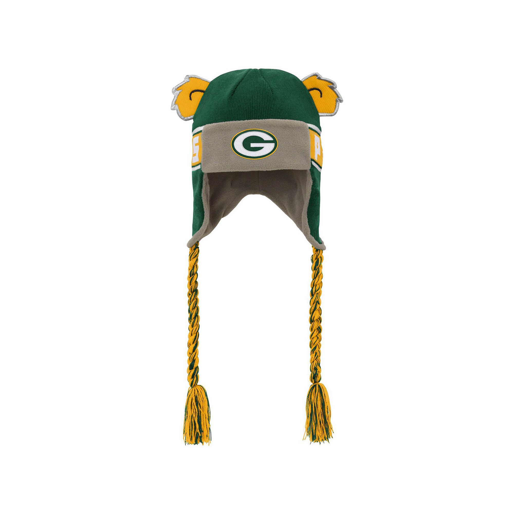 Preschool Green Green Bay Packers Wordmark Ears Trooper Knit Hat