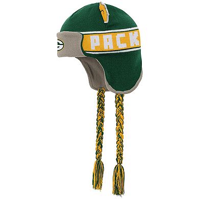 Preschool Green Green Bay Packers Wordmark Ears Trooper Knit Hat
