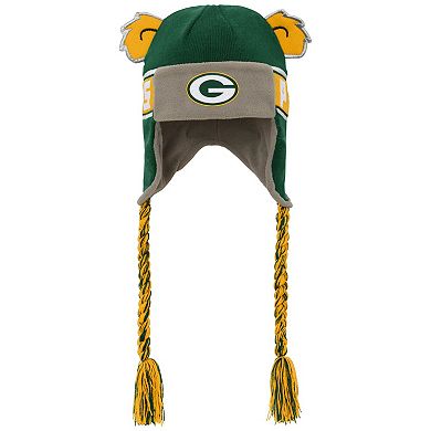 Preschool Green Green Bay Packers Wordmark Ears Trooper Knit Hat