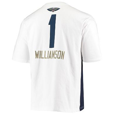 Men's Fanatics Branded Zion Williamson White New Orleans Pelicans Yoke T-Shirt