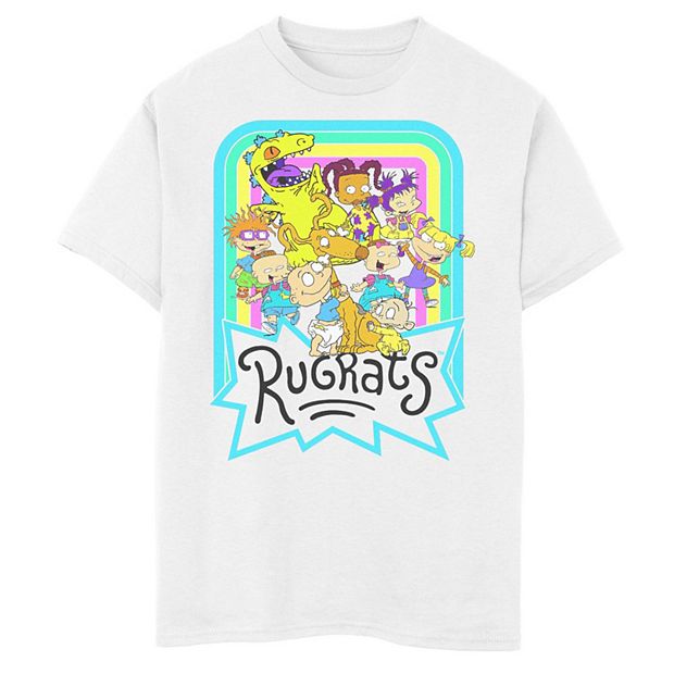 Nickelodeon Rugrats Neon Rainbow Reptar And Friends T-Shirt Nickelodeon Rugrats Neon Rainbow Reptar And Friends T-Shirt