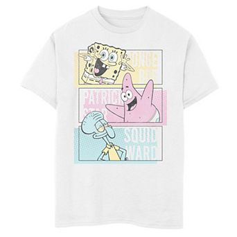 Boys 8-20 SpongeBob SquarePants Patrick & Squidward Comic Panels Graphic Tee