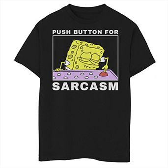 Boys 8-20 SpongeBob SquarePants Push Button For Sarcasm Graphic Tee