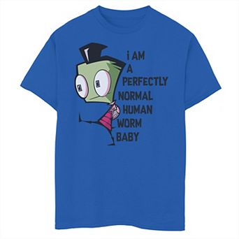 Boys 8-20 Nickelodeon Invader Zim I Am Perfectly Normal Human Worm Baby Portrait Graphic Tee