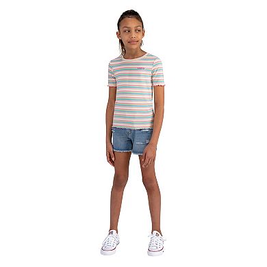 Girls 7-16 Levi's® Striped Lettuce Edge Hem Tee