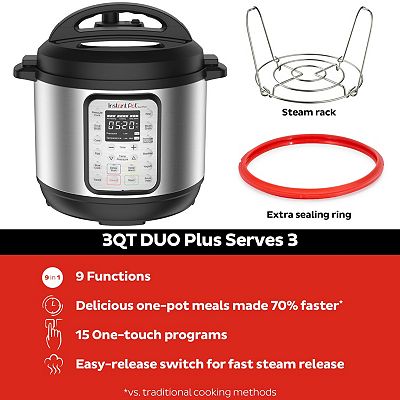 Instant Pot Duo Plus 8 qt. 9 in 1 Multi Use Pressure Cooker