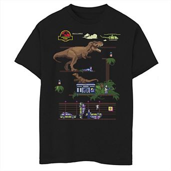 Boys 6-20 Jurassic Park Digital Video Game Scene Graphic Tee
