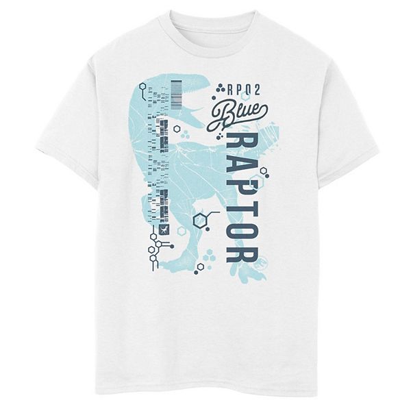 Boys 8-20 Jurassic World Two Blue Raptor DNA Code Silhouette Graphic Tee