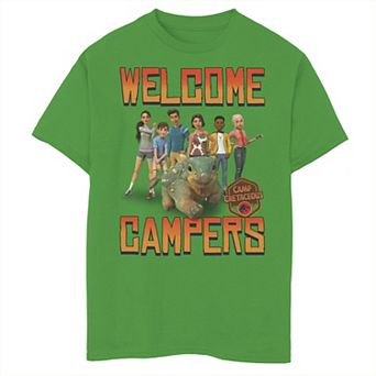 Boys 8-20 Jurassic World: Camp Cretaceous Welcome Campers Group Graphic Tee