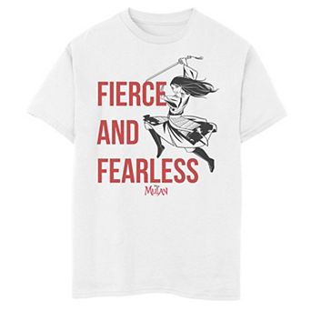 Disney's Mulan Live Action Boys 8-20 Fierce And Fearless Action Pose Graphic Tee