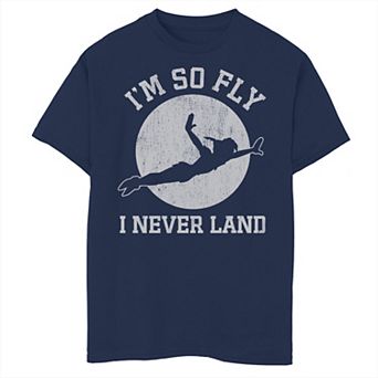 Disney's Peter Pan Boys 8-20 Silhouette I'm So Fly I Never Land Graphic Tee