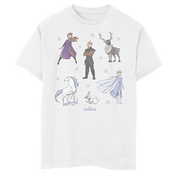 Disney's Frozen 2 Boys 8-20 Cast Group Shot Poster Graphic Tee