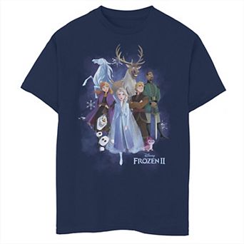 Disney's Frozen 2 Boys 8-20 Group Shot Walking Into Forest Graphic Tee