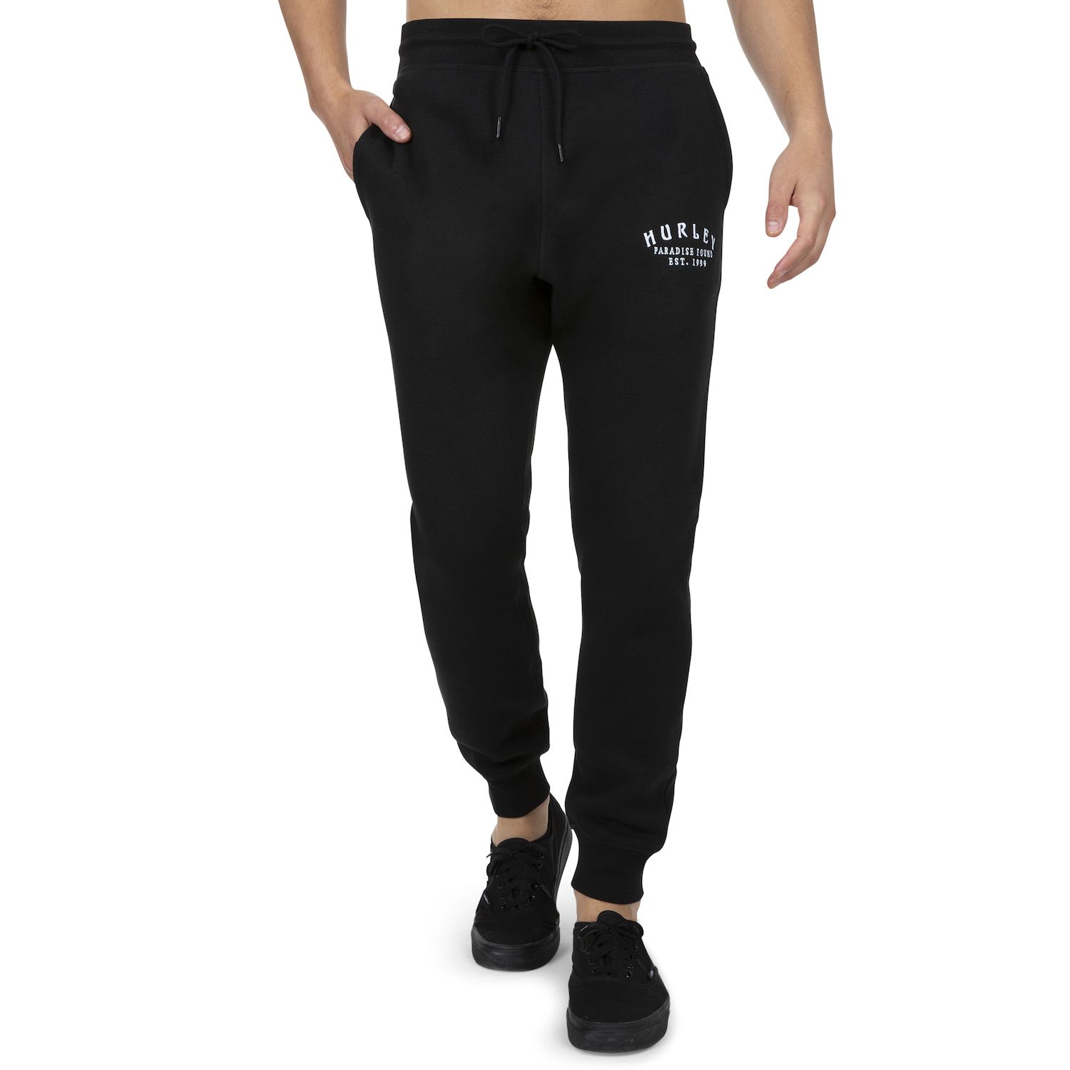 skinny fit black joggers