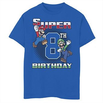 Boys 8-20 Nintendo Super Bros 8th Bday Graphic Tee