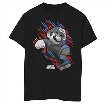 Boys 8-20 Super Mario Stars And Stripes Fast Mario Portrait Graphic Tee