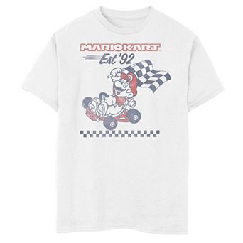 Boys 6-20 Mario Kart Est. '92 Flag Graphic Tee