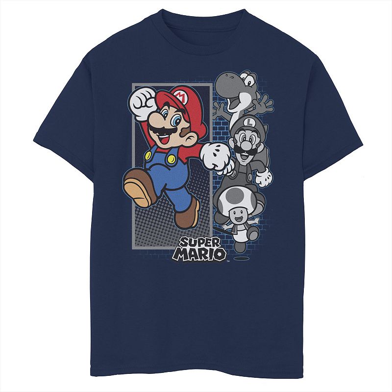 Boys 8-20 Nintendo Grey Gamers Color Pop Graphic Tee, Boy's, Size: Small, Blue