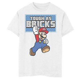 Boys 8-20 Super Mario Tough As Bricks Action Pose Graphic Tee