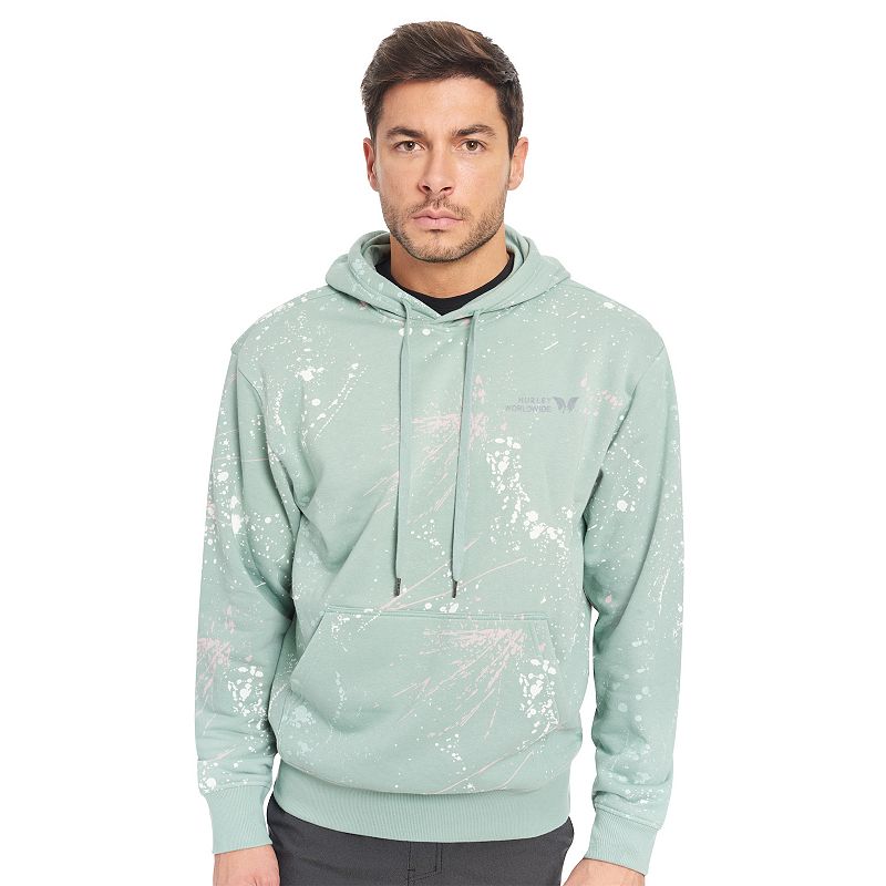 Mens Hurley Pullover Hoodie, Size: Small, Lt Green