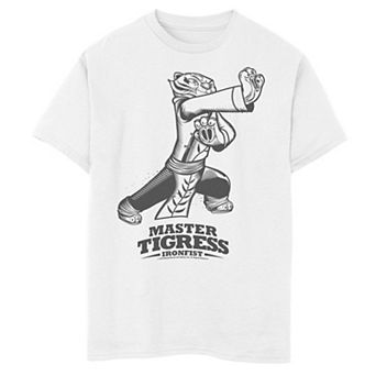 Boys 8-20 Kung Fu Panda Master Tigress Iron Fist Sketch Portrait Graphic Tee