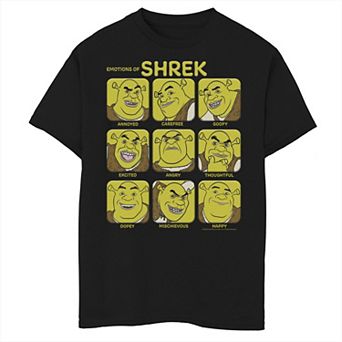 Boys 8-20 Shrek Emotions Of Shrek Box Up Graphic Tee