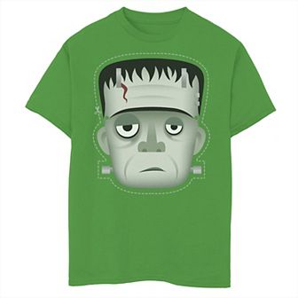 Boys 8-20 Universal Monsters Frankenstein Cartoon Mask Graphic Tee