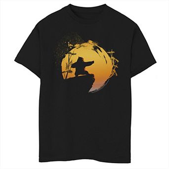 Boys 8-20 Kung Fu Panda Po Tai Chi Sunset Silhouette Graphic Tee