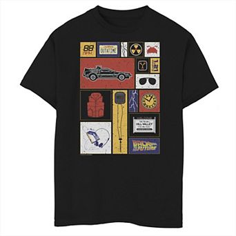 Boys 8-20 Back To The Future 35th Anniversary Icon Panels Graphic Tee