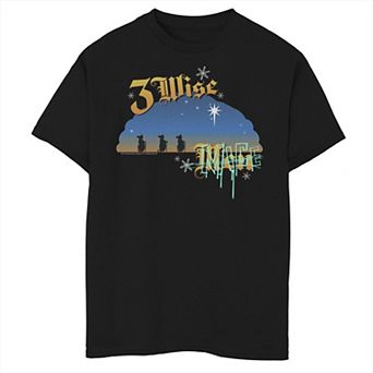 Boys 8-20 Shrek 3 Wise Mice Sunset Holiday Text Poster Graphic Tee