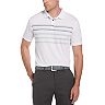 Men's Grand Slam ECO COURSE Modern-Fit Chest-Striped Performance Golf Polo