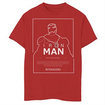 Boys 8-20 Marvel Iron Man Outlined Movie Poster Graphic Tee