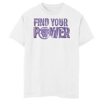 Boys 8-20 Marvel Black Panther Find Your Power Purple Text Graphic Tee