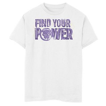 Boys 8-20 Marvel Black Panther Find Your Power Purple Text Graphic Tee