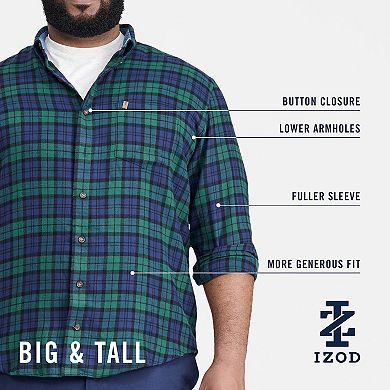 Big & Tall Men's IZOD Flannel Button Down Shirt