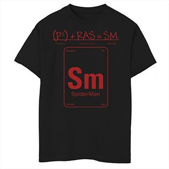 Boys 8-20 Marvel Spider-Man Periodic Equation Poster Graphic Tee