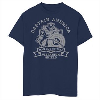 Boys 8-20 Marvel Captain America Man Out Of Time Portrait Graphic Tee