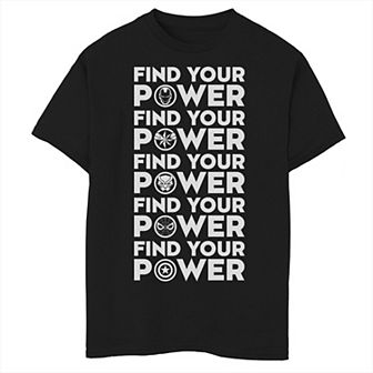 Boys 8-20 Marvel Find Your Power Team Logos Graphic Tee