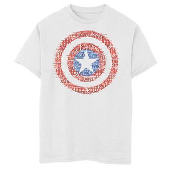 Boys 8-20 Marvel Captain America Glitched Shield Graphic Tee