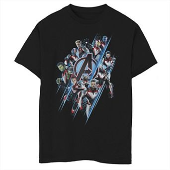 Boys 8-20 Marvel Avengers Endgame Suited Up Team Group Shot Poster Graphic Tee
