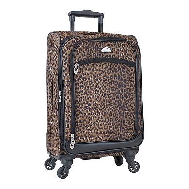 American Flyer Animal Print 5-Piece Softside Spinner Luggage Set