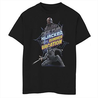 Boys 8-20 Marvel Spider-Man Far From Home Nick Fury Stealth Suit Logo Graphic Tee