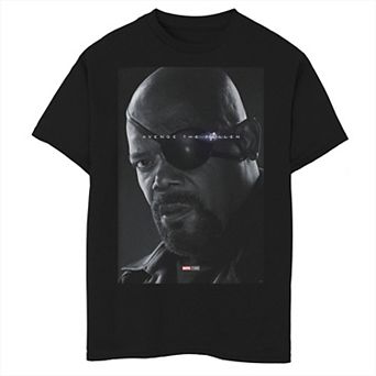 Boys 8-20 Marvel Avengers Endgame Nick Fury Avenge The Fallen Graphic Tee