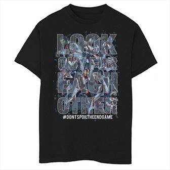 Boys 8-20 Marvel Avengers Endgame Look Out For Eachother #DontSpoilTheEndgame Graphic Tee