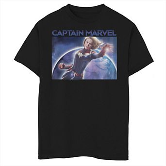 Boys 6-20 Captain Marvel In Space Portrait Graphic Tee