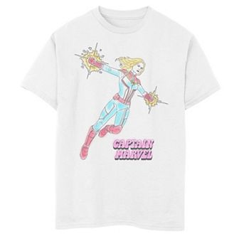 Boys 8-20 Captain Marvel Watercolor Flight Portrait Graphic Tee