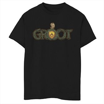 Boys 8-20 Marvel Groot Cartoon Vines Name Text Graphic Tee