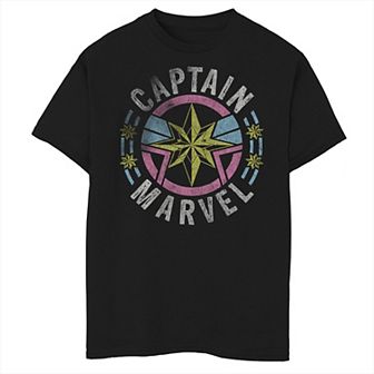 Boys 8-20 Captain Marvel '90s Style Logo Graphic Tee