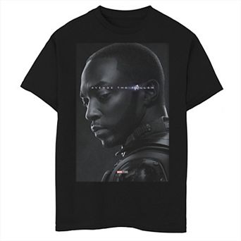 Boys 8-20 Marvel Avengers Endgame Falcon Avenge The Fallen Poster Graphic Tee
