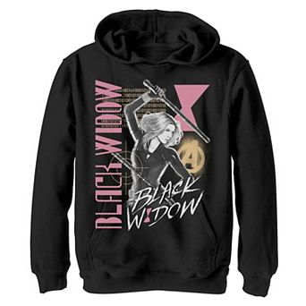 Boys 8-20 Marvel Black Widow Retro Collage Graphic Fleece Hoodie
